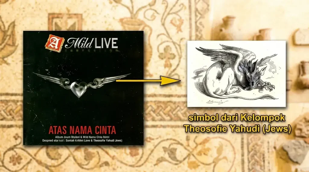 Album Atas Nama Cinta I & II (2004) - Cover Album Atas Nama Cinta Dewa 19 & Simbol Teosofi Yahudi