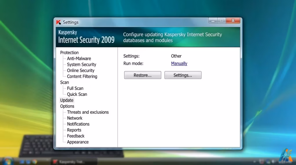 Kaspersky Configuring Updating Module