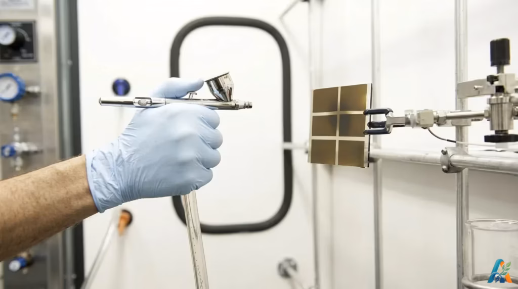 Spray-on solar panels