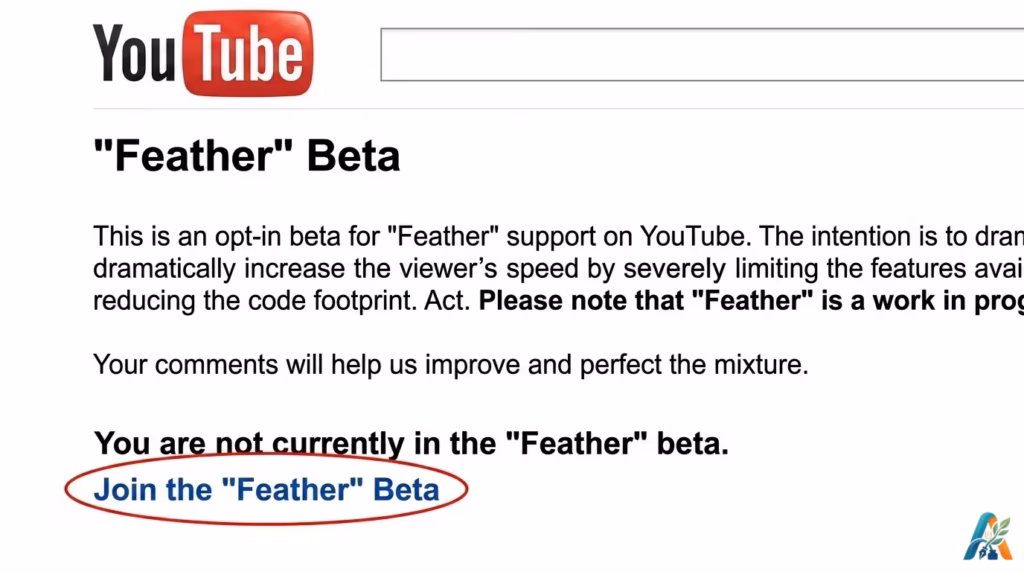 Youtube Feather Beta