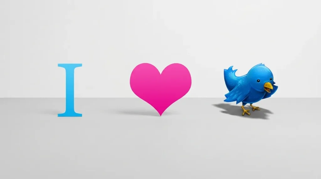 Grafis panduan cara meningkatkan follower twitter menampilkan simbol cinta untuk optimasi engagement