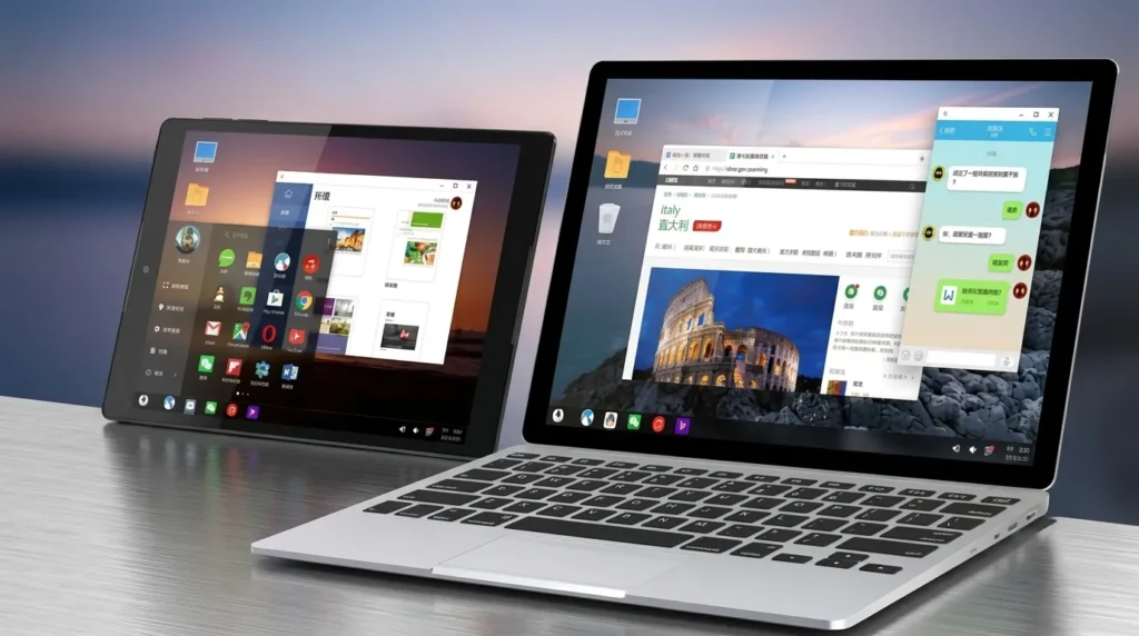 Tampilan antarmuka aplikasi emulator Android di layar laptop, solusi untuk bermain game seluler dengan lancar dan tanpa hambatan lag.